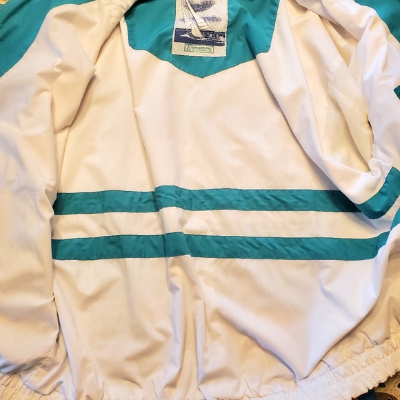 Awesome Vintage 90s London Fog Jacket Men's Size Medium White Vented Full Zip - Picture 10 of 15